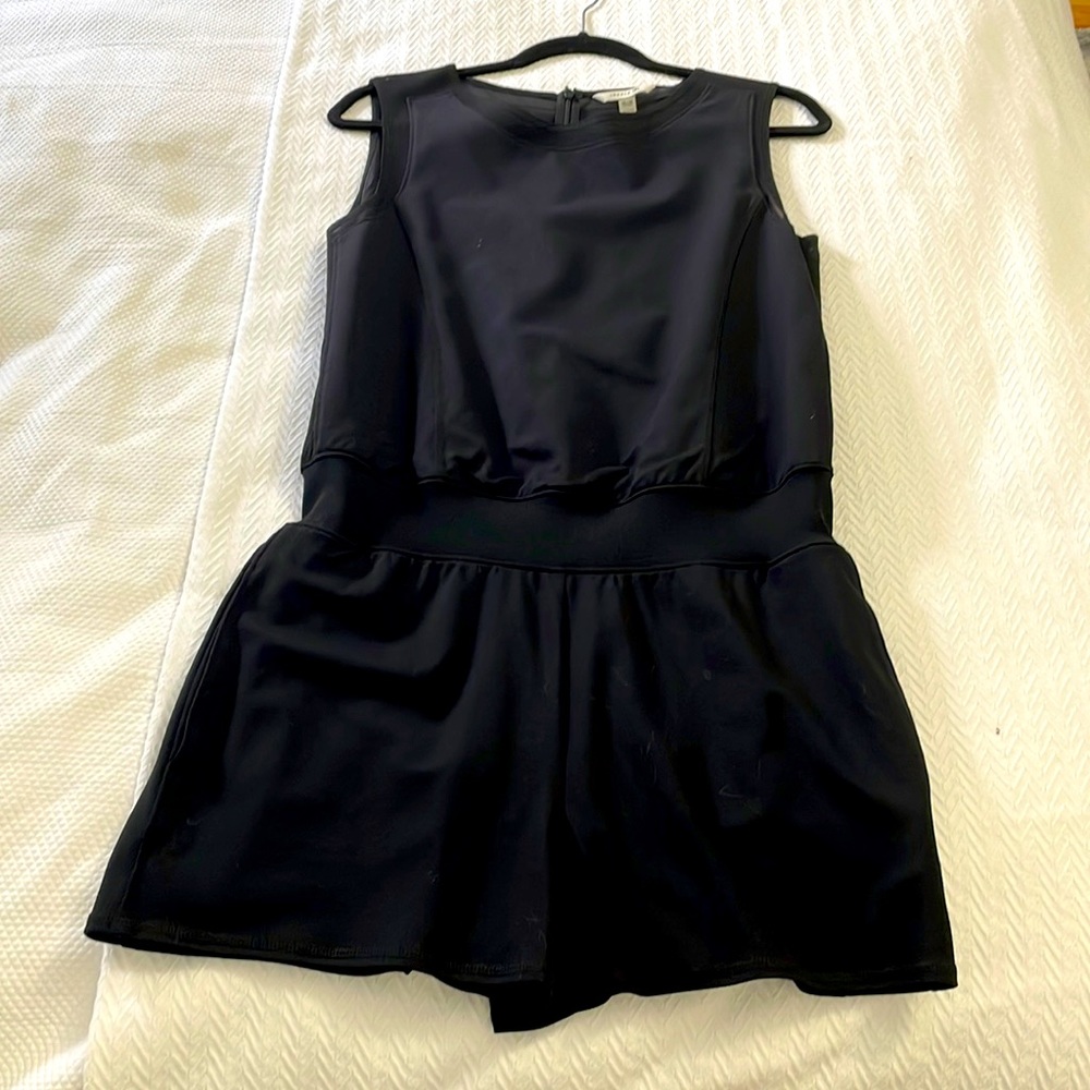 Theory Black Romper Shorts medium